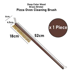 Professional Pizza Oven and Grill Cleaning Brush with 21 - inch Aluminum Handle (Scraper Brush X 1)