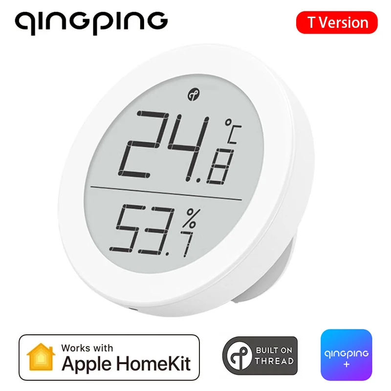 New Qingping Temperature Humidity Sensor T Version Thread/BLE Apple HomeKit  High-precision Indoor E-Link INK Screen Thermometer