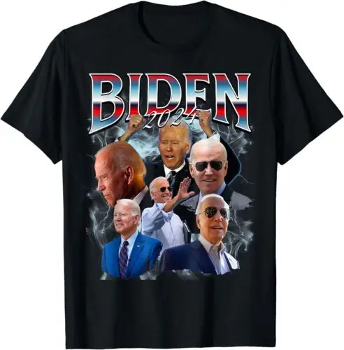 

Забавная модная футболка Biden 2024 для мужчин и женщин в стиле 90-х