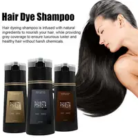 PHANSTA Hair Dye Shampoo Hair Instant Dye Shampoo,Hair Dye Coloring Shampoo For Gray Hair Long Lasting Nourish For Men Women 2