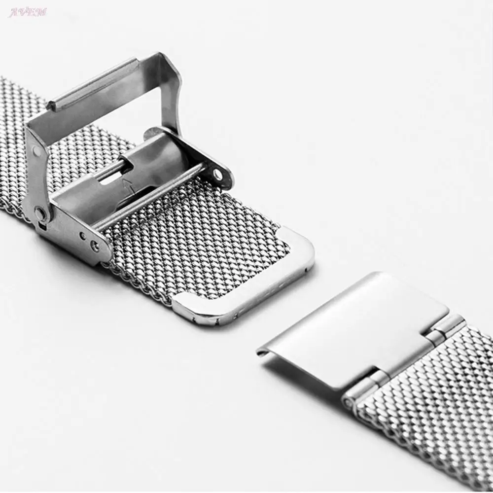 Enhanced Stainless Steel Milanese Loop Smart Watch Band - Universal Quick Release