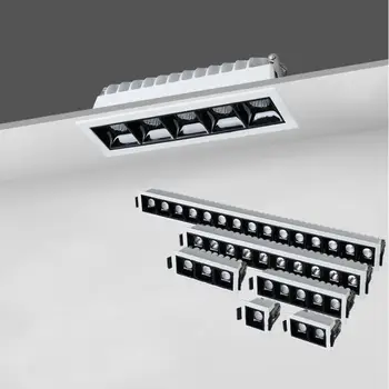 디 밍이 가능한 LED 천장 조명 2w 4w 6w10W20W30W Recessed 스트립 크리 어 촬영 빛 COB 그릴 램프 실내 조명 LED 용기 빛