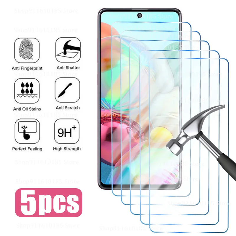 

5PCS Tempered Glass for Samsung A54 A13 A34 A12 A53 A14 A71 A52 A23 Screen Protector for Samsung A70 A51 A32 A73 A50 A33 A22 5G