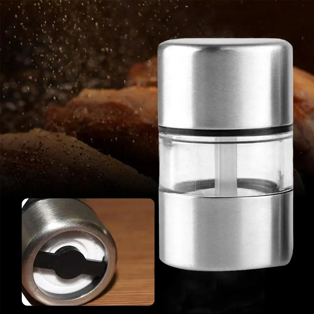 Manual Salt Pepper Grinder Portable Mini Mill Grinder For Herb Pepper Spice Rose Salt Kitchen Steel Grinding Gadg U2K1