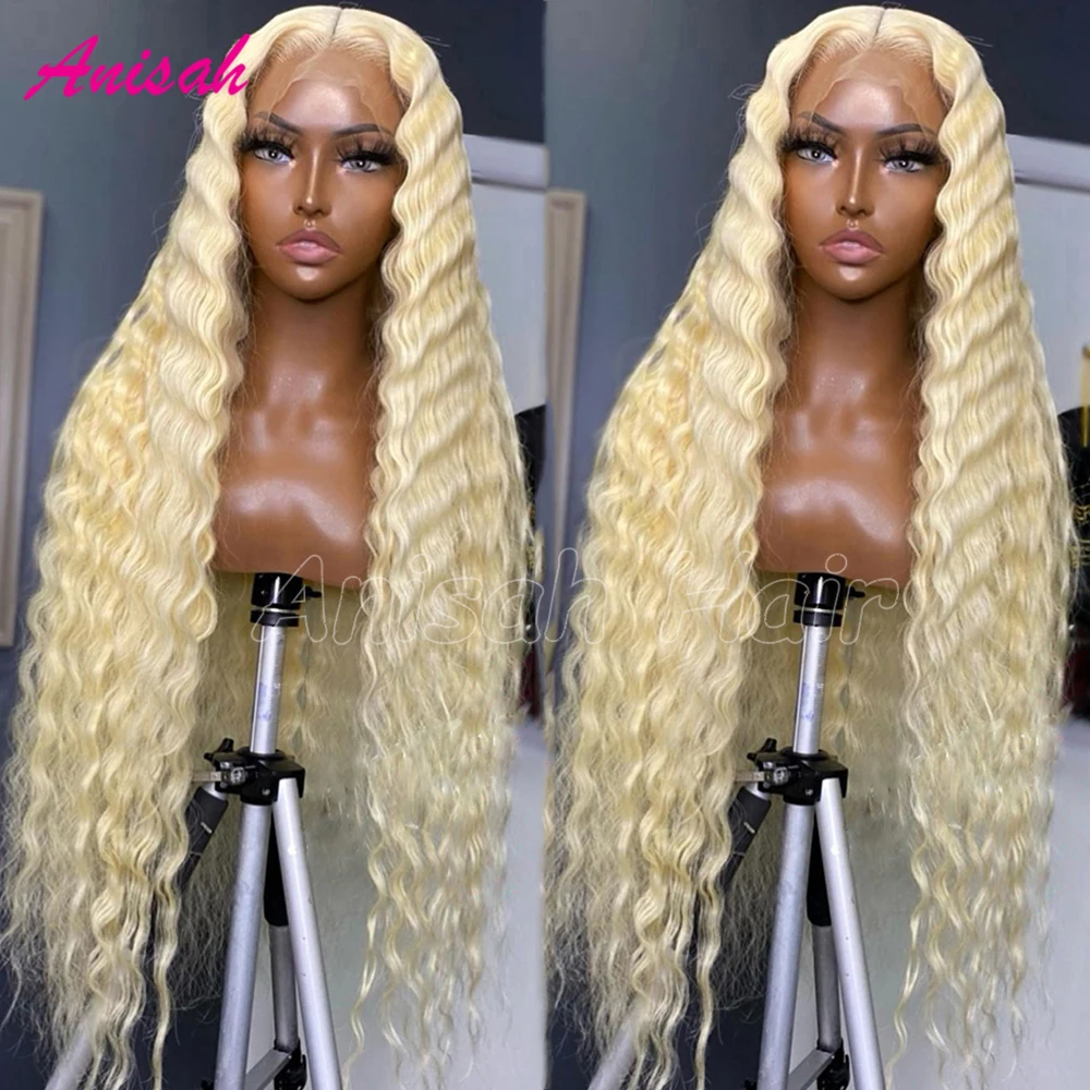 

Pre Plucked 13x4 13x6 Blonde Lace Front Wig Deep Wave 613 Lace Frontal Wig Human Hair Glueless HD Transparent Lace Wig for Women