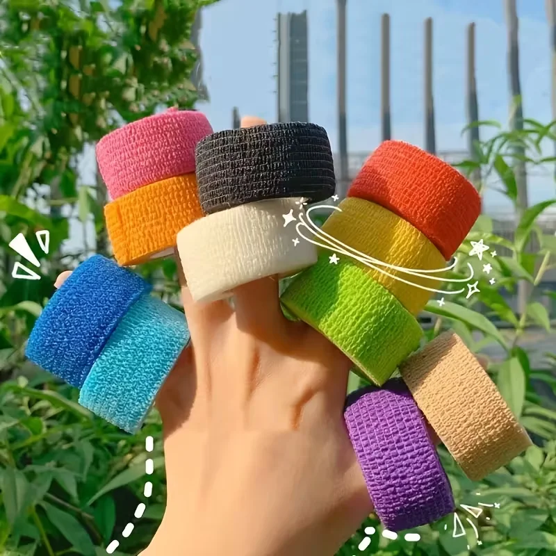 20 Stück 2,5 cm Buntes Selbstklebendes Vlies-Sporttape, Kohäsive Bandage für Hunde, Katzen, Pferde, Knöchel-, Knie- und Handgelenkstütze – Detail 3