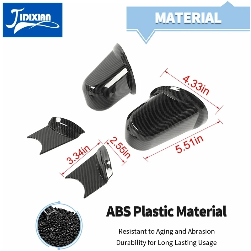Carbon Fiber Grain Car Exterior Decoration Kit Cover for Jeep Wrangler JK 2007 2008 2009 2010 2011 2012 2013 2014 2015