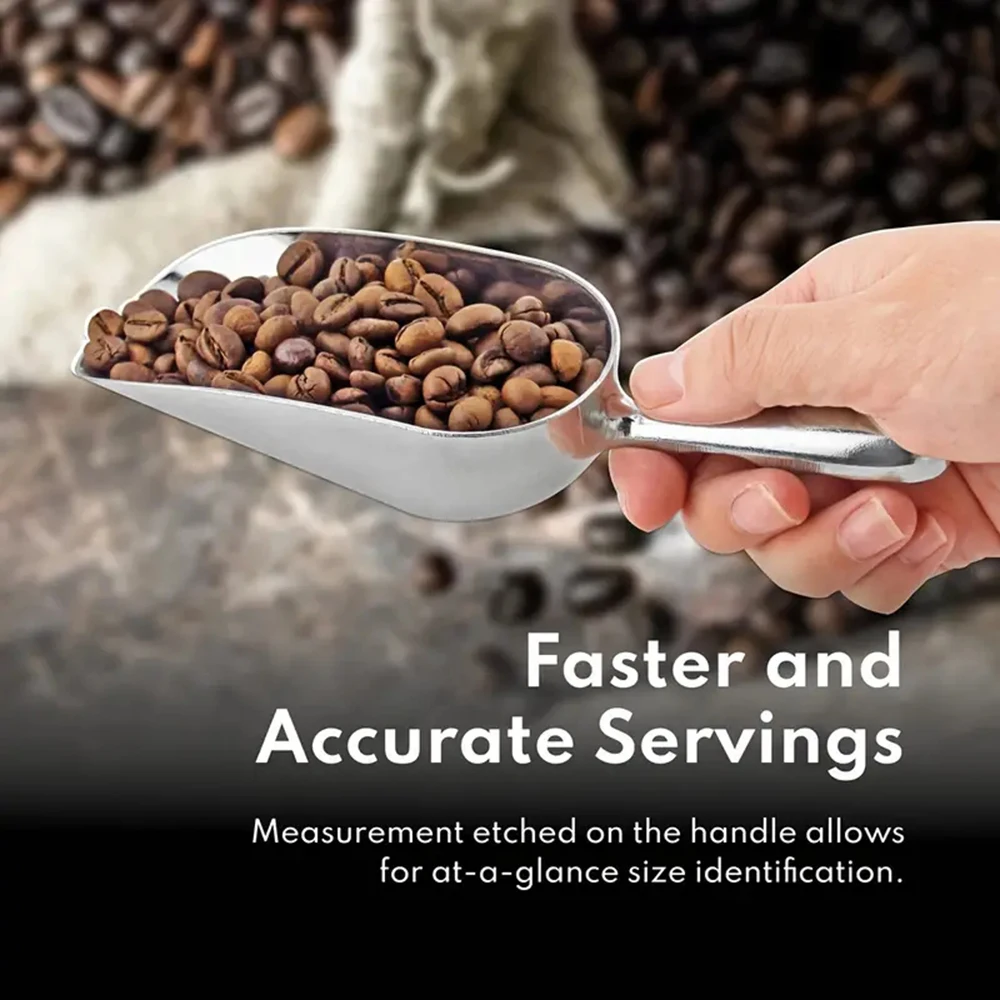 4-Size Ice Shovel Scoop Multifunctional Grain Coffee Beans Bar Cube Food Spoon Candy Flour Nut Scooper Kitchen Accessories kitchen scoop stainless steel scoop