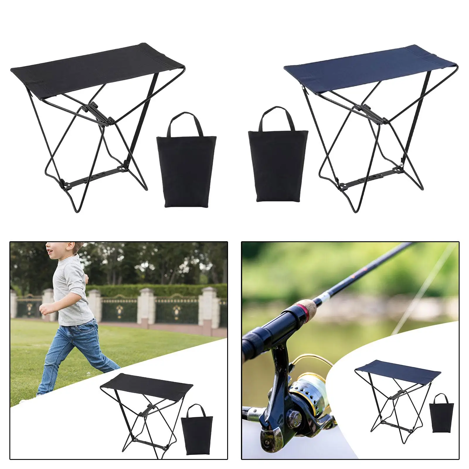 Folding Stool Ultralight Portable Fishing Chair for Patio Garden Fishing