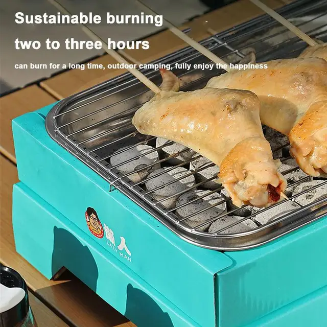 Hordozható Faszén Grill Eldobható Faszénrácsok Biológiailag Lebontható Szabadtéri - Image 4