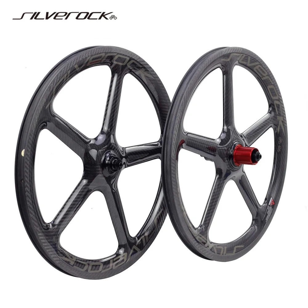 

SILVEROCK SR-WD5 Carbon 5 Spoke Wheels 20" 1 1/8" 451 406 V Brake 11 Speed for TERN JAVA FNHON Minivelo Folding Bike