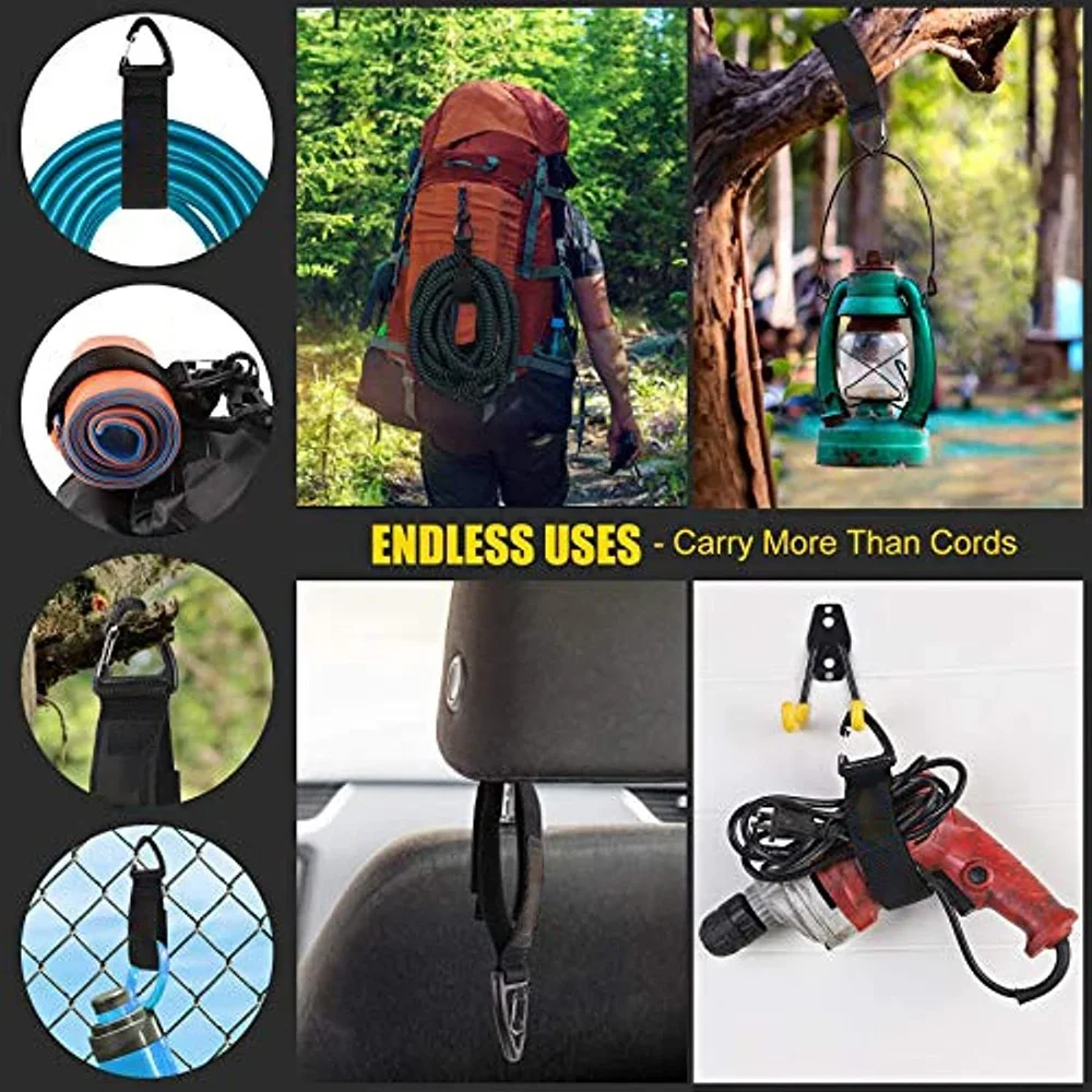 1/5/10Pcs Cord Organizer Holder with Triangle Buckle Wire Manager Power Cord Management Nylon Heavy Cord Storage Strap for Cable