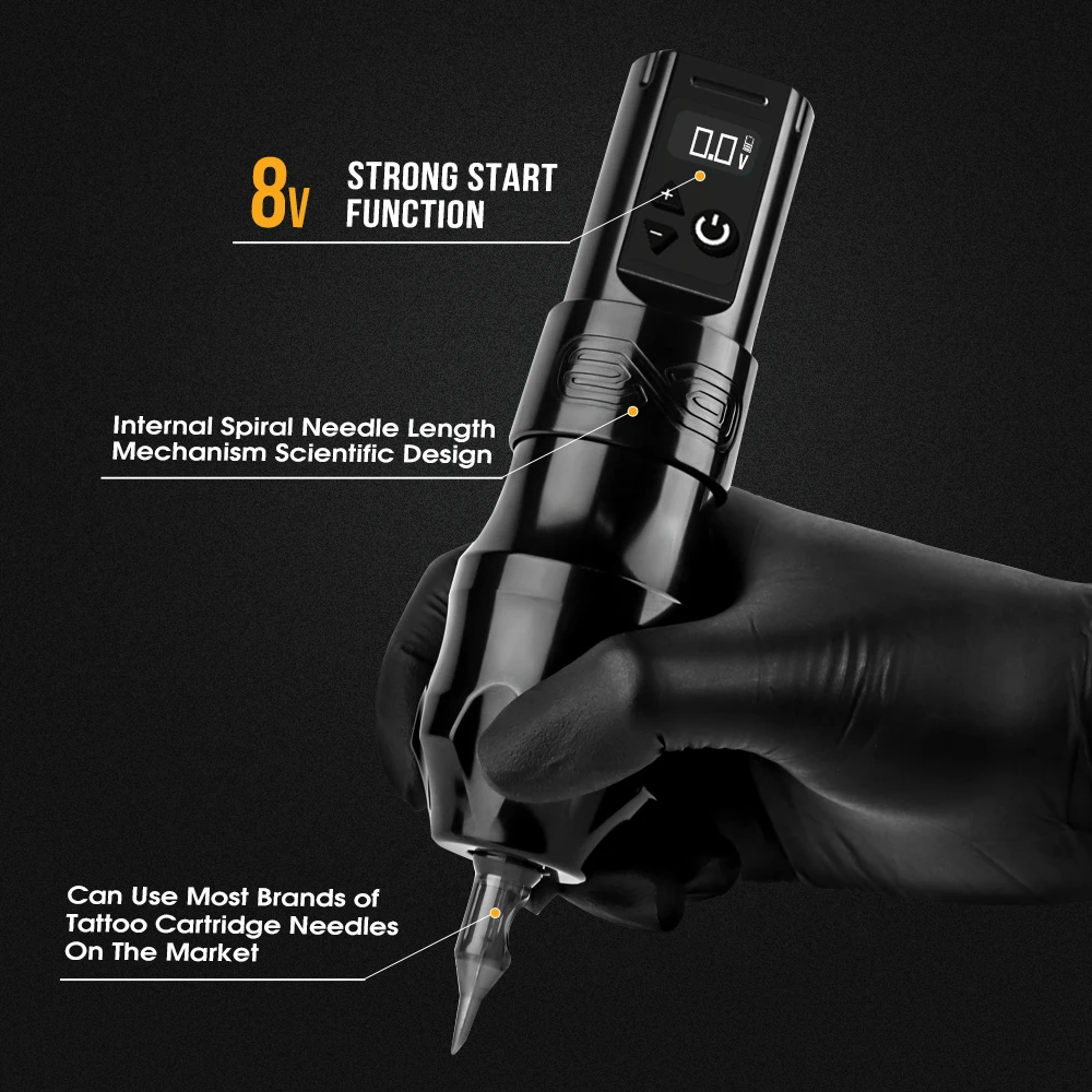 XNET EXO Professional Wireless Tattoo Pen Machine Powerful Coreless Motor 2100mAh Charge Battery Digital LED Display Ambition tattoo pen