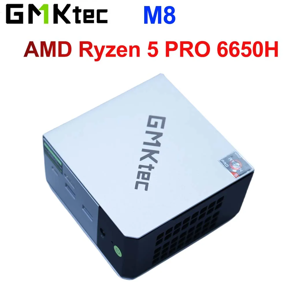 GMKtec M8 AMD Ryzen 5 PRO 6650H Mini PC Windows 11 LPDDR5 16GB