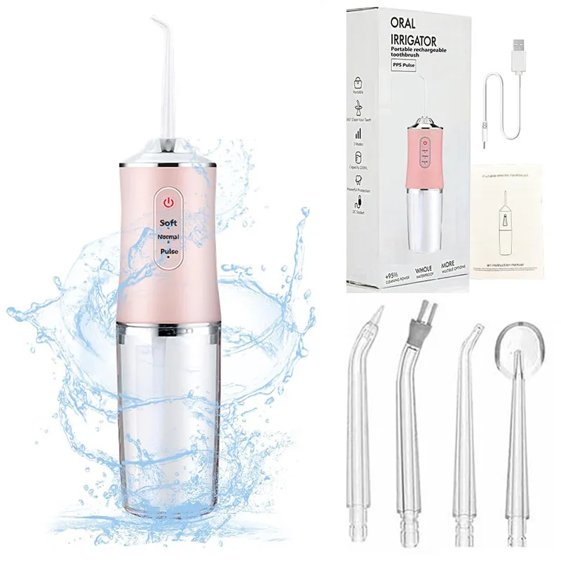 

Powerful Battery Portable Electric Individual 230 Ml 3 Modes Toothbrush Combo Teeth Cleaning Oral Irrigator Water Dental Flosser