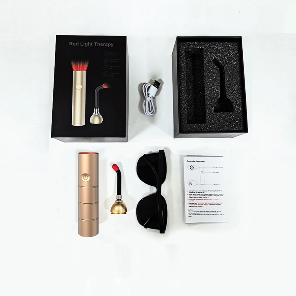 Cold Sore Device Red Light Therapy For Mouth Sores Treatment 660nm 850nm Near Infrared LED Light Therapy Machine Skin Care Wand