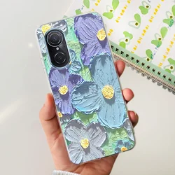 Stylish Painted Clear Silicone Phone Case - Soft TPU Protective Cover for Huawei Nova 9 Pro (600)