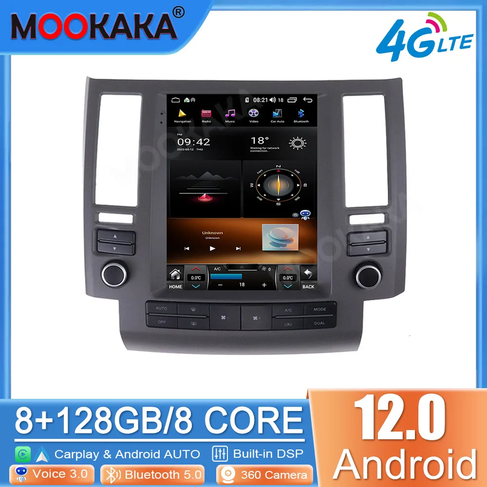 

For Infiniti FX35 FX45 2003-2006 CARPLAY Android 12 Car Radio Stereo Receiver Autoradio Multimedia Player GPS Navigation