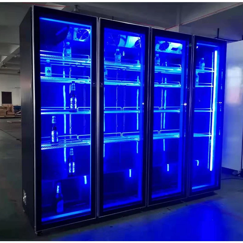 Glass Door Home And Bar Bottle Beer Beverage Fridge Showcase Display Cabinet Large Red Wine Cooler Refrigerator For Hotel