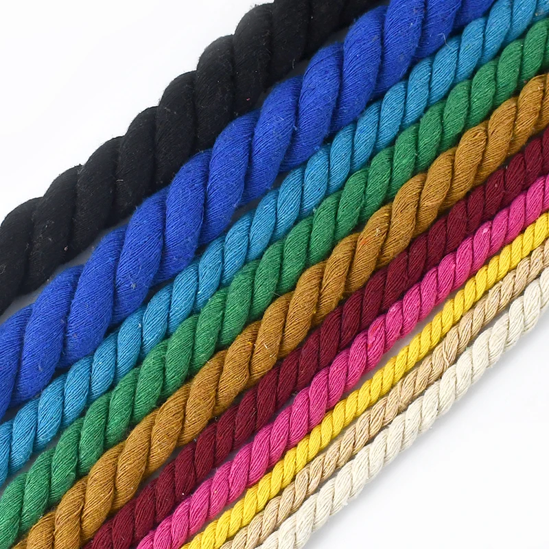 2-Meter Braided Macrame Cotton Rope for DIY Crafts and Sewing Accessories