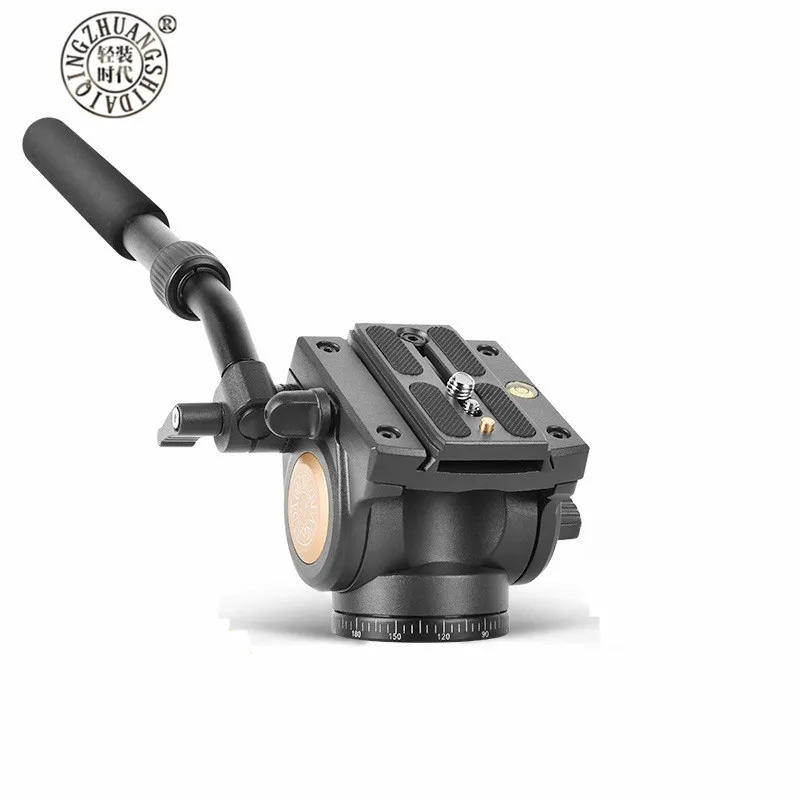 Tripod Ball Head Camera Head Adapter Camera Panoramic Head QZSD Q90 Hydraulic Damping Tripod Head Handle 360 Panorama Gimbal with Quick Release Plate for Digital SLR Camera Photography