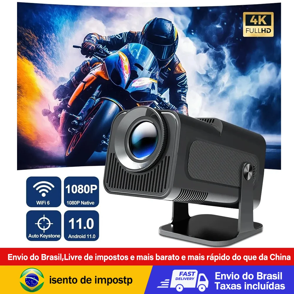 Projector 4K HY320 full HD 1080P WiFi6 Allwinner H713 390ANSI BT5.0 1920*1080P Outdoor portable projetor PK Original HY320MINI