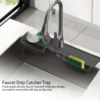 Silicone Sink Splash Guard Waterproof And Mildew-Proof Mat Draining Organization Plate For Kitchen Sink Storage 5