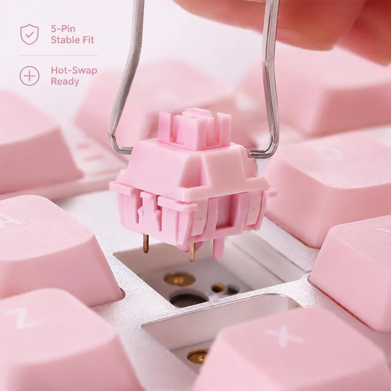 Sakura V2 Linear RGB Mechanical Keyboard Switches - Customization Accessories, Lubrication Included