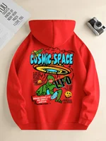 2025 Autumn Women's Cotton Hooded Sweatshirt UFO Elements Elements Pattern Design Trendy Elements Stylish Items