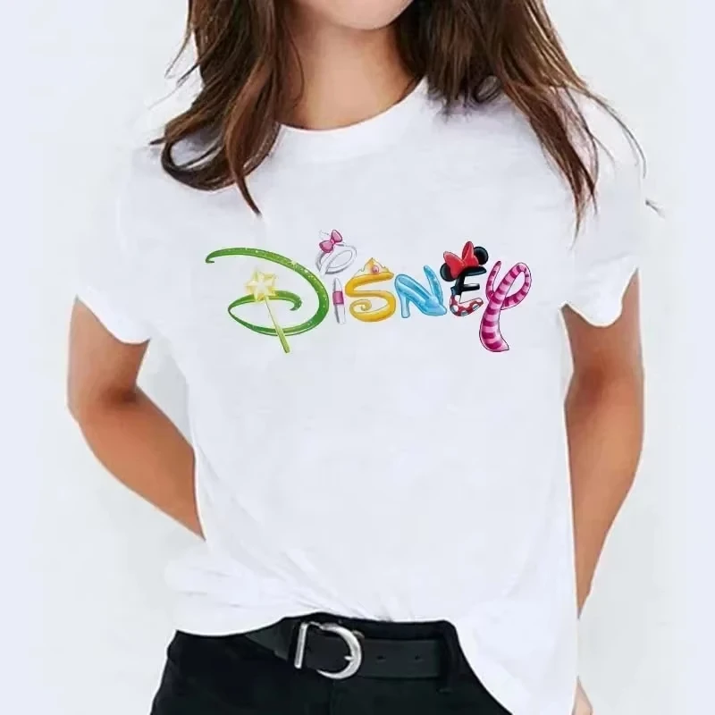 تي شيرت حريمي مطبوع عليه حروف كرتونية Harajuku تي...