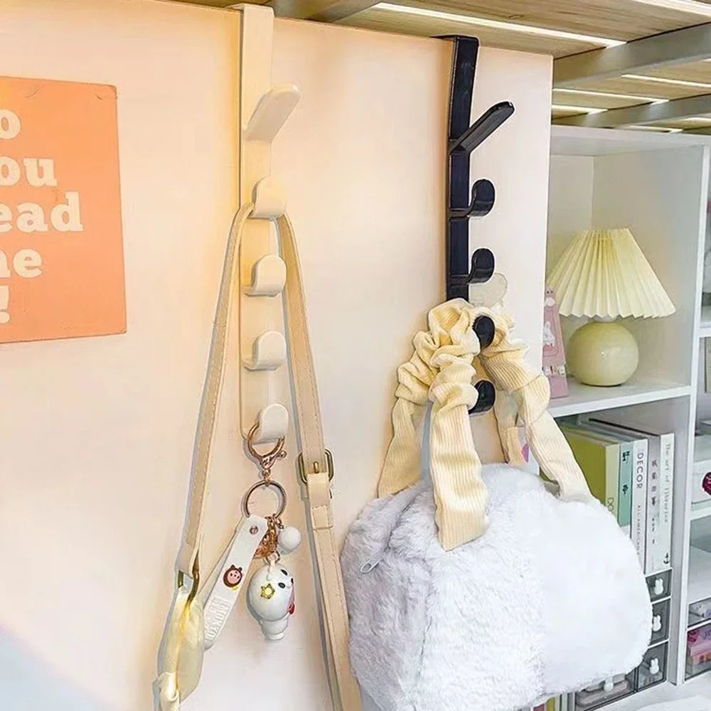 1PC  Hook Dormitory Wardrobe Hanger Bags, Hats and Clothes Hanging on The Wall Behind The Door Without Drilling Storage Rack