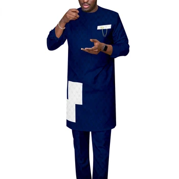 Tunde Round Neck Long Sleeve Dashiki Outfit