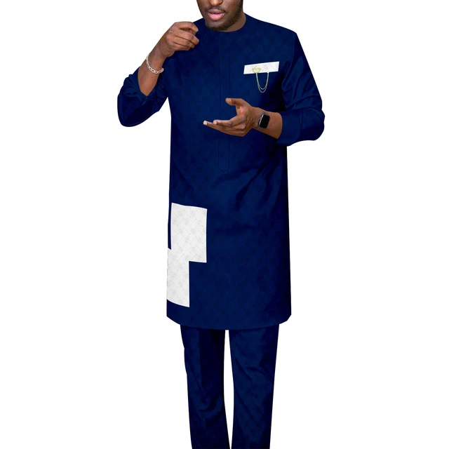 Tunde Round Neck Long Sleeve Dashiki Outfit
