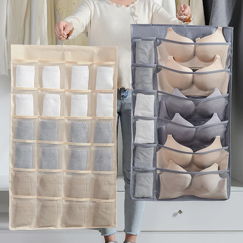 Organizer per reggiseno intimo multifunzione su entrambi i lati Organizer  per cassetti in rete porta dell'armadio lavabile borsa appesa scatole  divisorie per vestiti