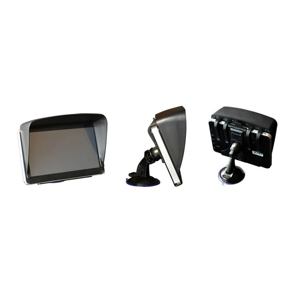 Viseira GPS Anti Glare, Sat Nav Sun Shade, Design Destacável Universal, Acessórios para Carro, Plástico Preto, Alta Qualidade, 1X, 7 Polegada