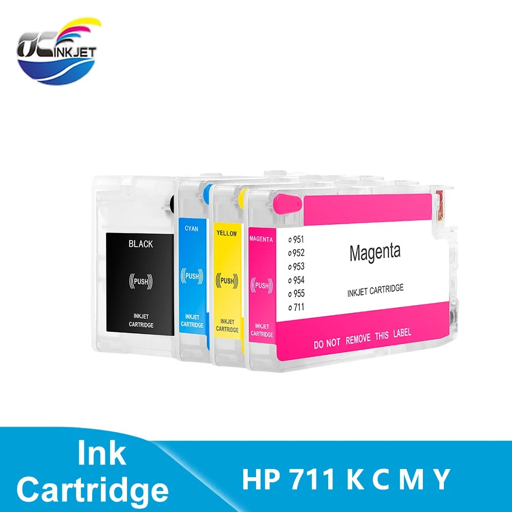 Ocinkjet Per Cartuccia Ricaricabile Hp 711 Vuota Con Chip Permanente Per Stampante Hp Designjet T520 510 T120 T520