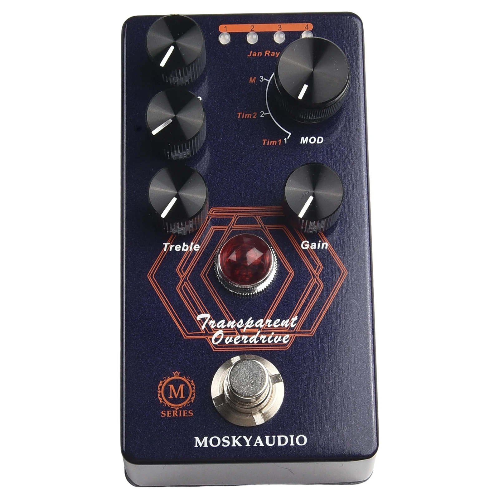 

Compact Guitar Pedal Powerful Overdrive Effect 4-Mode Selection Knob Bass Treble Gain Volume Controls Electric Guitar Accessorie