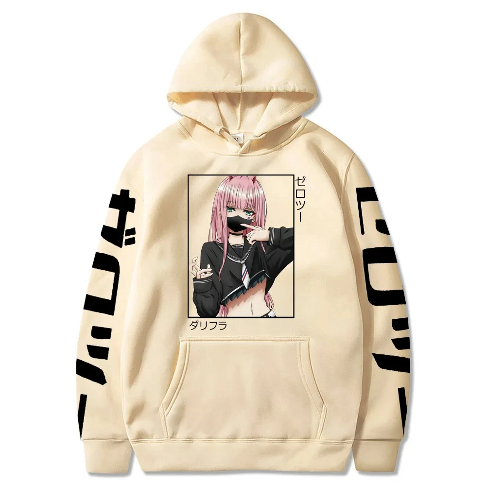 

Autumn Winter Men's Hoodies Zero Two Darling In The Franxx Print Long Sleeve Streetwear Casual Women's Sweatshirt y2k Clothing