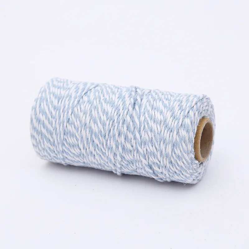 100M Cotton Ropes Handmade Decoration Colorful Cotton Twisted Macrame String Cord Rope Thread DIY Home Wedding Decoration Supply 