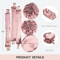 1/2 ensembles tige à friser sans chaleur boucles en soie sans chaleur bigoudi bigoudis bandeau de couchage paresseux bigoudis femmes outils de coiffure 6
