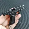 Mini Toy Gun 1:3 G17 Alloy Pistol Model Disassemble Mini Gun Toy Keychain Bag Pendant Craft for Chlidren Adults 3