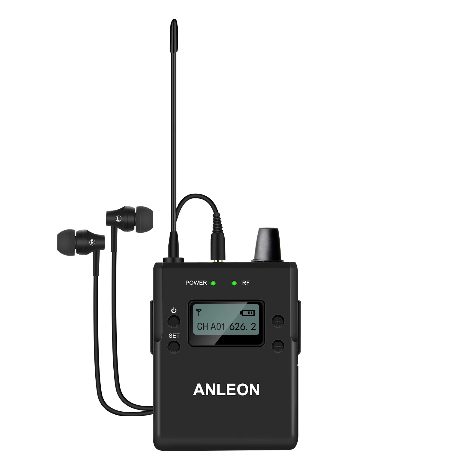 ANLEON S3 Wireless Receiver 830-866MHz/626-665 MHz/518-554MHz Frequency for In-Ear Monitor System Stage Body Pack with Earphones