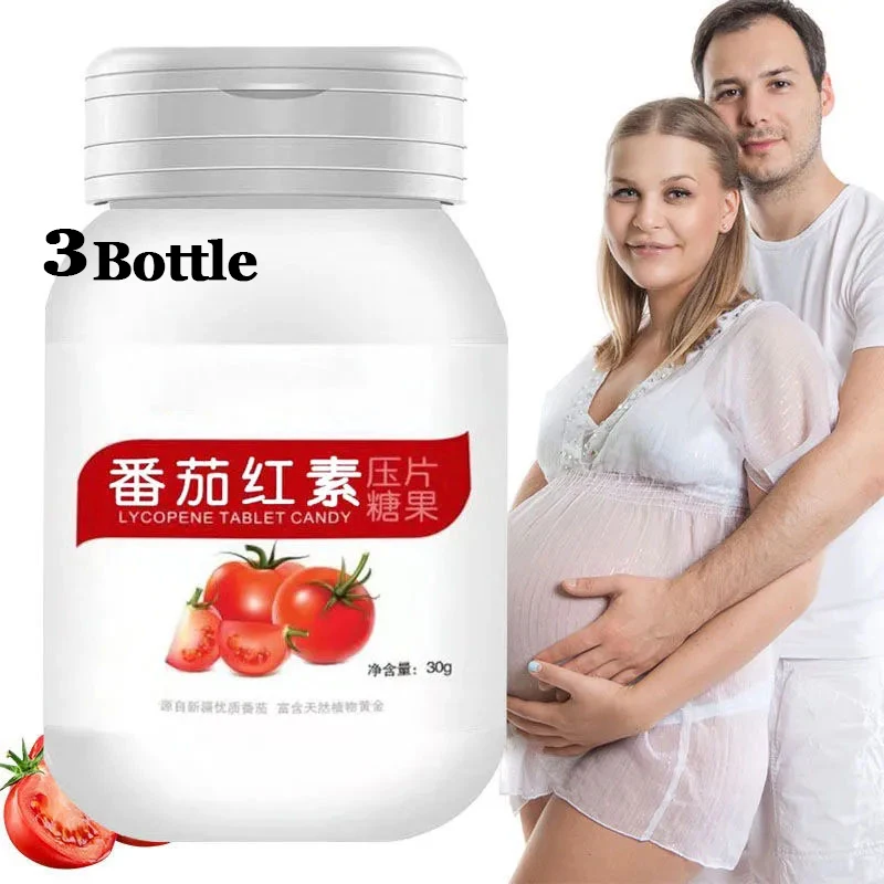 3bottles Lycopene Enhances Immunity and Improves Sperm Quality & Strong Muscle 60 Tabs/bottle
