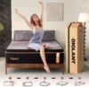 14 Inch Plush Hybrid Mattress Black Memory Foam with Individually Pocket Coils Mattress Queen Size in Box for Pressure Relief 6