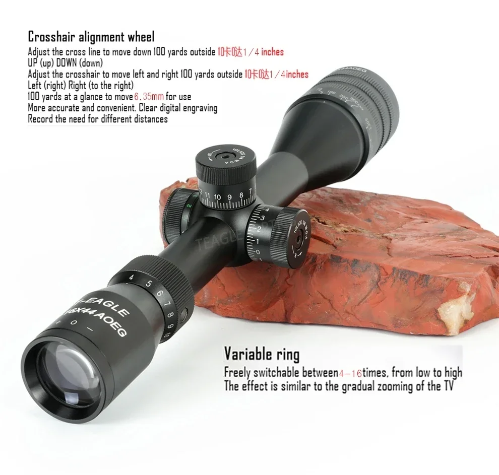 Description Picture 6 of itemEO 4-16x44 AOEG Rifle Scopes Sniper Air Gun Sight for Hunting Airsoft Optical Telescopic Spotting PCP Riflescopes