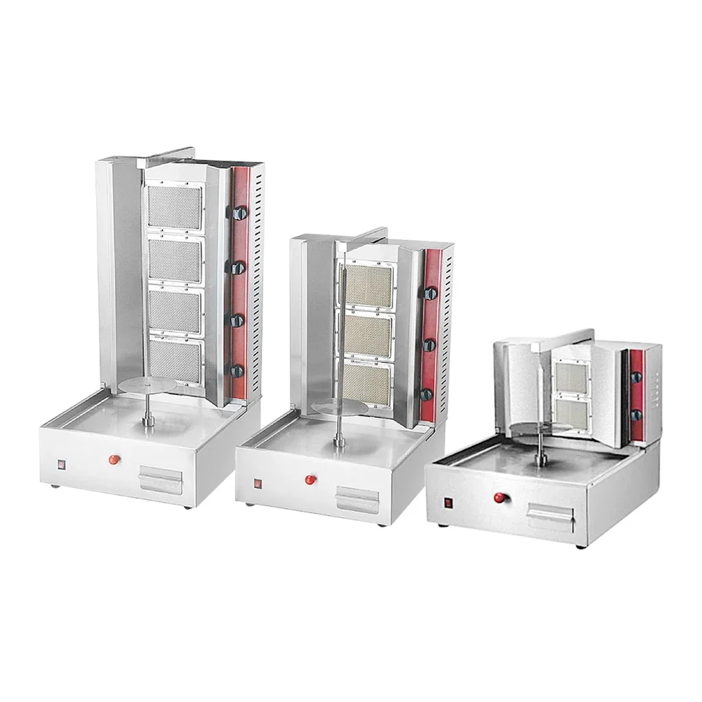 ITOP Commercial Hotel Equipment Rotary Kebab Shawarma Grill Machine Stainless Steel Gas Kebab Machine with 3 Burner