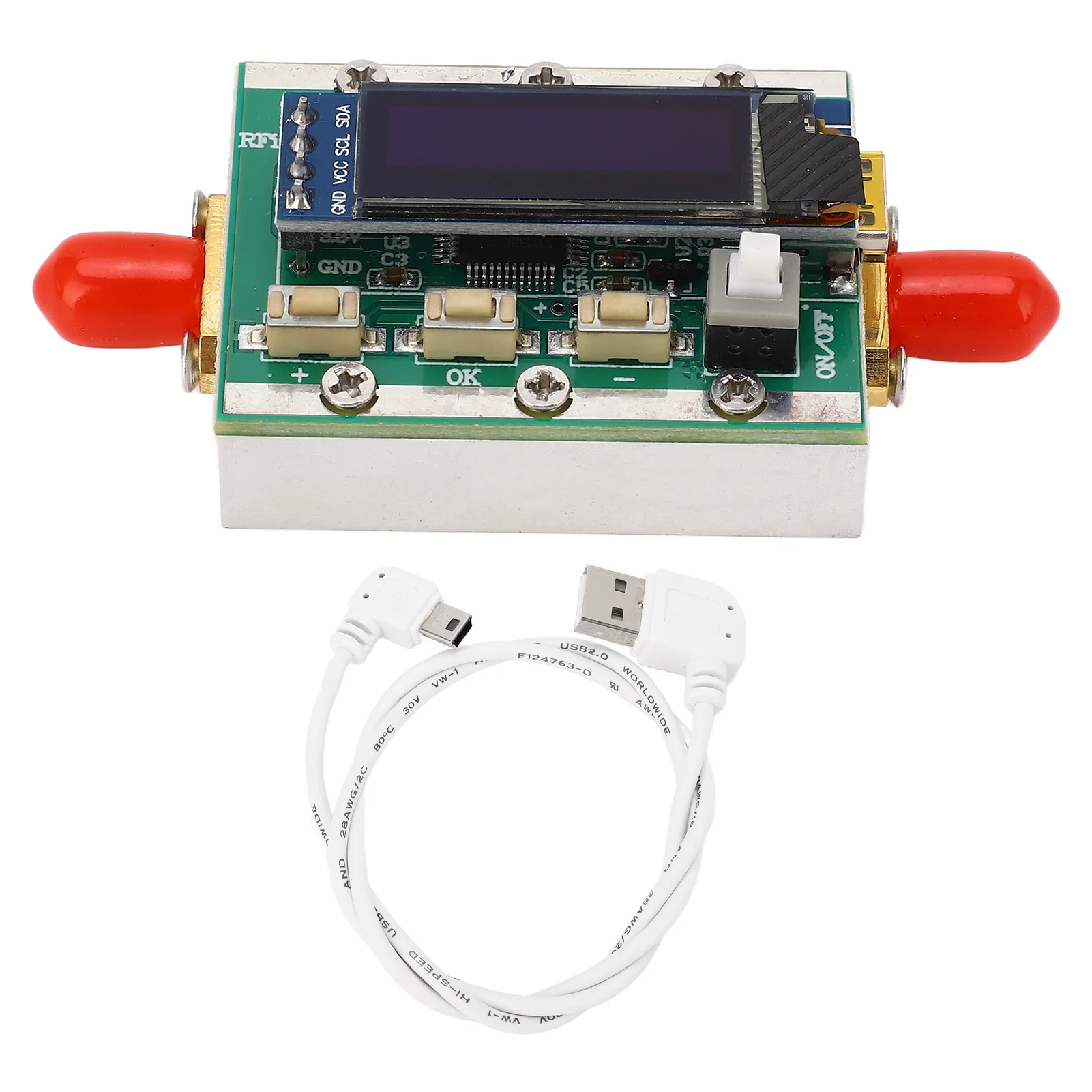 

RF Programmable Attenuator 0-31dB Adjustable 1dB Step/return 1-3800MHz CNC Shell PC Controllable Spectrum Analyzer 5V