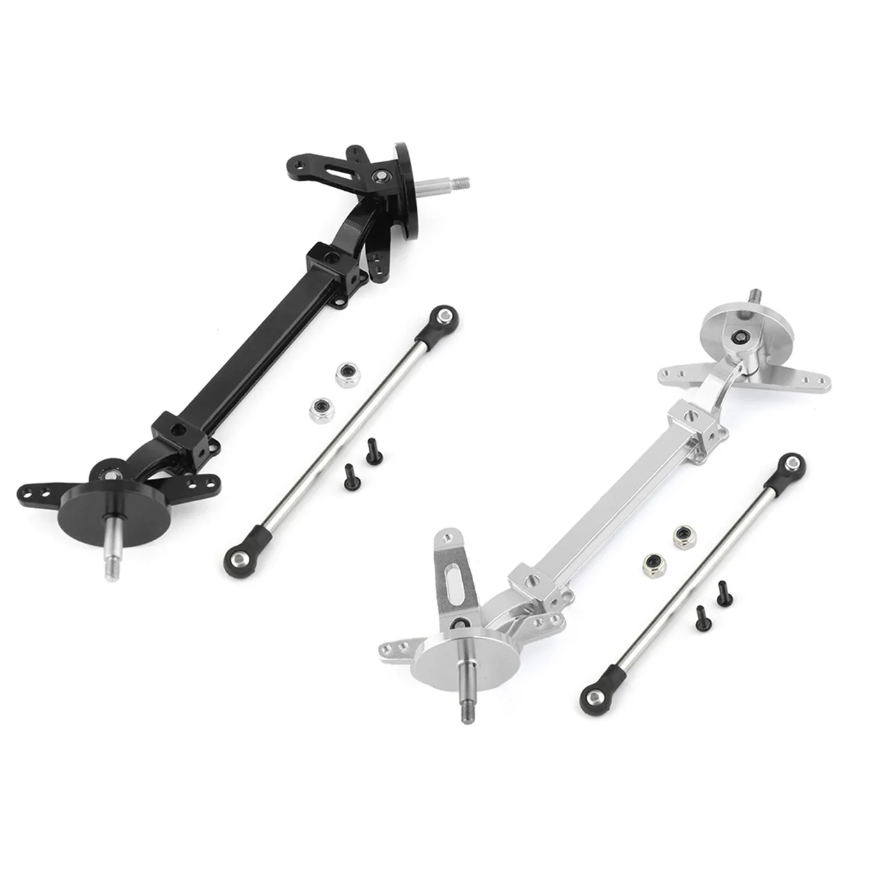 Metal Front Axle Steering Assembly Link Pole Linkage Rod No Power For Tamiya 1/14 Rc Truck Tractor Car Upgrades Parts