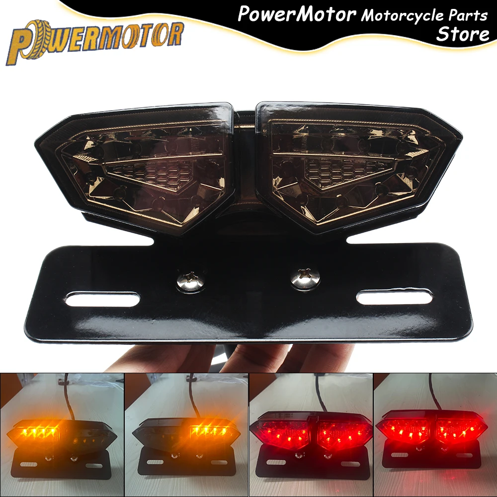 MotorcycleTailLightTurnSignalLEDFlashingBrakeLampforSuzuki