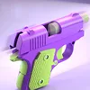 3D Printed Model Gravity Straight Jump Mini Toy Carrot Gun Non-firing Bullet Radish Toy Gun Kid Stress Relief Toy 2